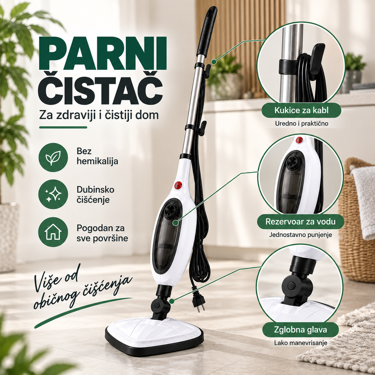 Štapni Paročistač Mop 12 u 1