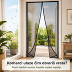 Magic Mesh magnetna mreža za vrata – protiv komaraca i insekata - CRNA