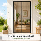 Magic Mesh magnetna mreža za vrata – protiv komaraca i insekata - CRNA
