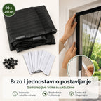 Magic Mesh magnetna mreža za vrata – protiv komaraca i insekata - CRNA